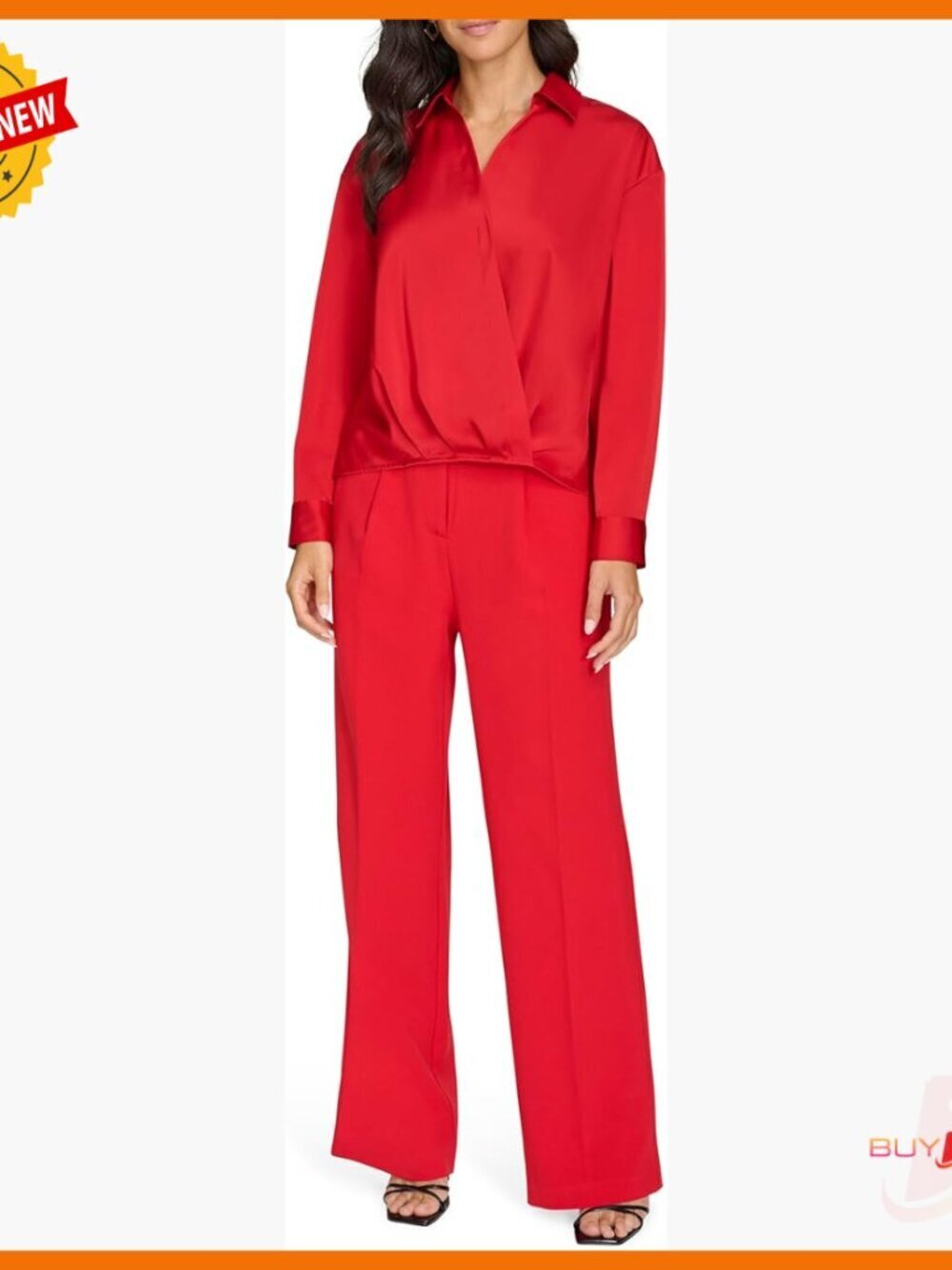 Long Sleeve Blouse with Cuff Collar, Regular Fit, Cotton Blend